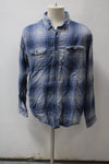 George Men's  Flannel Shirt Blue XL(46-48) Pre-Owned