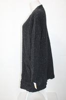 Style & Co. Women's Sweater Tweed Mix Stitch Openfront Cardigan Black M