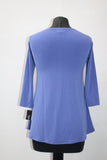 Alfani Womens Petites Matte Jersey Stretch Pullover Top Blue PP