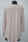 JM Collection Three-Quarter-Sleeve Scoop-Nec Pointe Pink S