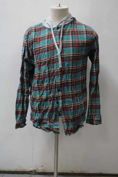 Pacsun Men's  Flannel Shirt Green L Pre-Owned