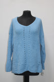 Style & Co. Women's Sweater Vneck Cozy Pullover Blue M