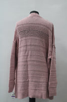 Style & Co. Women's Knit Open Front Cardigan Hibiscus 2XL