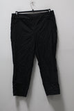 Alfred Dunner Petite Theater District Pinstripe Pants Black 10P