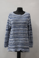 Style & Co. Women's Sweater Forward Seam Tunic Navy LARGE