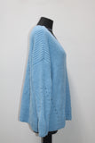 Style & Co. Women's Sweater Vneck Cozy Pullover Blue M