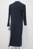 Style & Co. Womens Petites Striped Ribbed Duster Sweater Navy PM