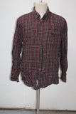 St Johns Bay Men's  Flannel Shirt Red L Pre-Owned