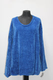 Style & Co. Women's Sweater Chenille Sleeve Pullover Navy XL