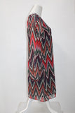 Taylor Chevron-Stripe Button-Shoulder Red 2