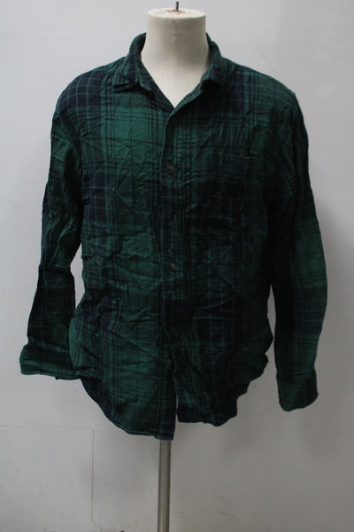 Blue Mountain Men's  Flannel Shirt Blue L Pre-Owned