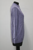 Karen Scott Petite Cable-Knit Marled Mock- Purple Bliss Marled PL