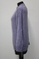 Karen Scott Petite Cable-Knit Marled Mock- Purple Bliss Marled PL