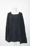 Style & Co. Women's Cotton Bell-Sleeve Sweater (Deep Black, 2XL)