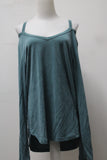 Time & Tru Women's Top Teal L Pre-Owned