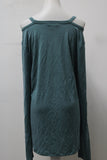 Time & Tru Women's Top Teal L Pre-Owned