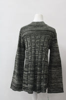 Style & Co. Womens Petites Marled Mock Neck Pullover Sweater Green PL