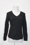 INC Womens Petites Office Wear Knit V-Neck Sweater Black PL