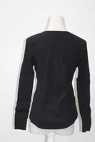 INC Womens Petites Office Wear Knit V-Neck Sweater Black PL