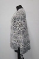 Style Co Petite Fair Isle Eyelash Sweater Grey Combo PXL