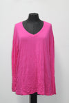 Maison Jules Dropped Shoulder V-Neck Jersey Top (Fuchsia, LARGE)