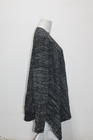 Style & Co. Women's  Marled Draped Front Cardigan Deep Blackwhite XXL