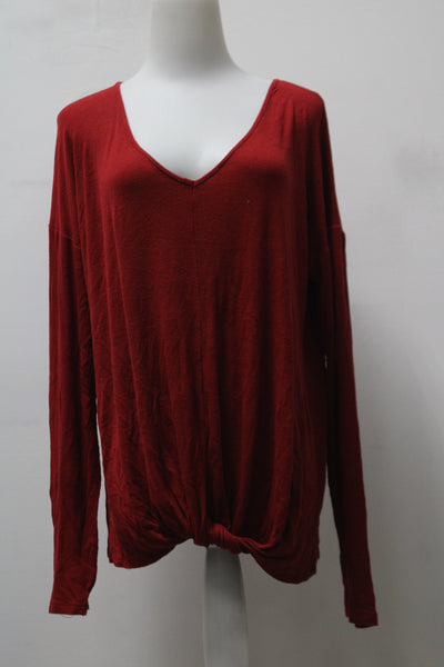 Bordeaux Women's Top Red M Pre-Owned