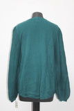 Style & Co. Women's Sweater Texture Sleeve Pullover Green LARGE