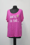 Hue Salad Days Scoop-Neck Pajama Tee Rose Violet XL