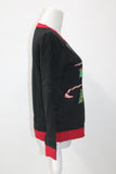 Karen Scott Holiday Tic-Tac-Toe Sweater, Black,