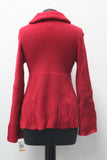 Style & Co. Womens Petites Turtleneck Ribbed Knit Pullover Sweater Red PS