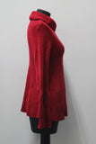 Style & Co. Womens Petites Turtleneck Ribbed Knit Pullover Sweater Red PS