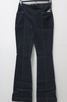 INC Womens High-Rise Contrast Stitching Flare Jeans Navy 2