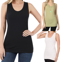 Zenana Cotton Spandex Racerback Tank