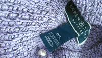 Karen Scott Petite Cable-Knit Marled Mock- Purple Bliss Marled PL