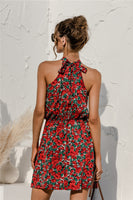 Floral Halter Neck Dress