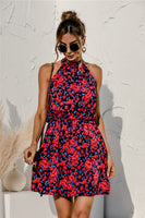 Floral Halter Neck Dress