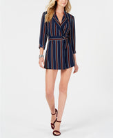 RULES OF ETIQUETTE Wrap Romper Dress Navy XL