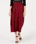 NY Collection Petite Burnout Pull-On Skirt Burgundy PM