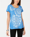 Style & Co Graphic Tees Blue PXL