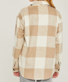 Women Flannel Jacket/Shacket, Fall Winter Fleece Plaid Oversized Fit