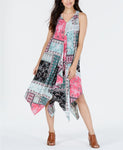 Style Co Petite Printed Scarf-Dress Playful Patch Pxl