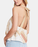 Free People Cool Cabana Cotton Tank Top White L