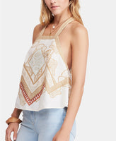 Free People Cool Cabana Cotton Tank Top White L