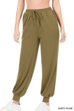 Zenana Women Soft French Terry Jogger Pants with Pockets, Sizes S - XL