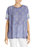 Free People Maybelle Camo-Print T-Shirt Navy L