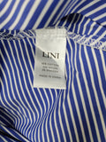 Lini Women Stripe Poplin Shirt Dress, Blue, XS