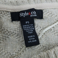 Style & Co. Women's Petite Textured Sweater Hammock Heather PS