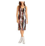 RACHEL Rachel Roy Womens Veda Sequin Sheath Cocktail Dress Pink S