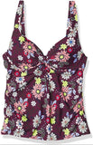 Anne Cole In Full Bloom Underwire Front Twist Shirred Tankini Top, 38B/36C